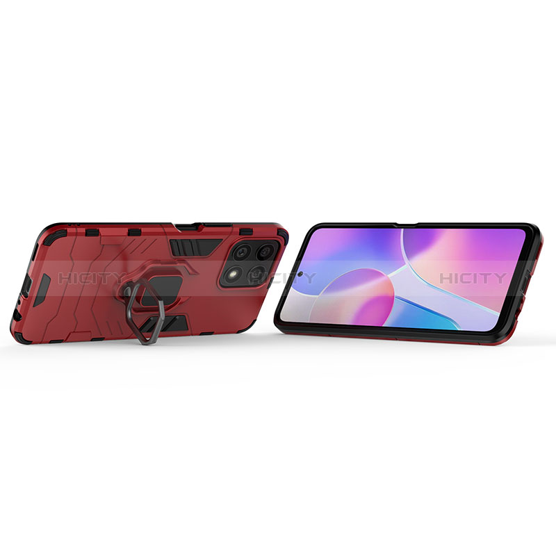 Custodia Silicone e Plastica Opaca Cover con Magnetico Anello Supporto KC1 per Huawei Honor X30i