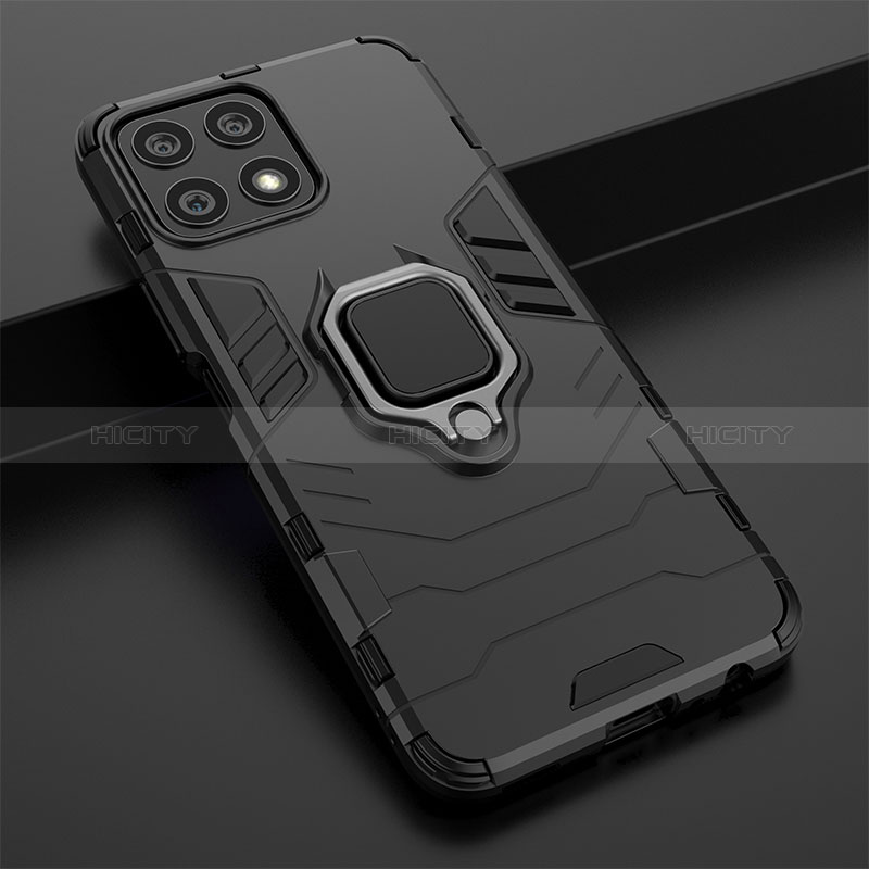 Custodia Silicone e Plastica Opaca Cover con Magnetico Anello Supporto KC1 per Huawei Honor X30i