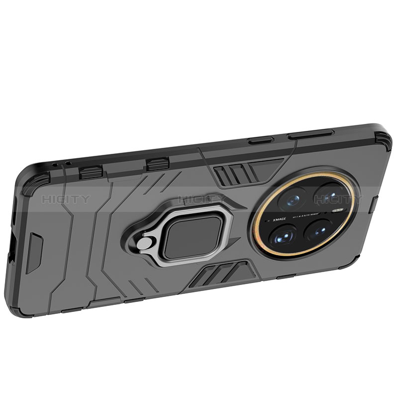 Custodia Silicone e Plastica Opaca Cover con Magnetico Anello Supporto KC1 per Huawei Mate 50 Pro