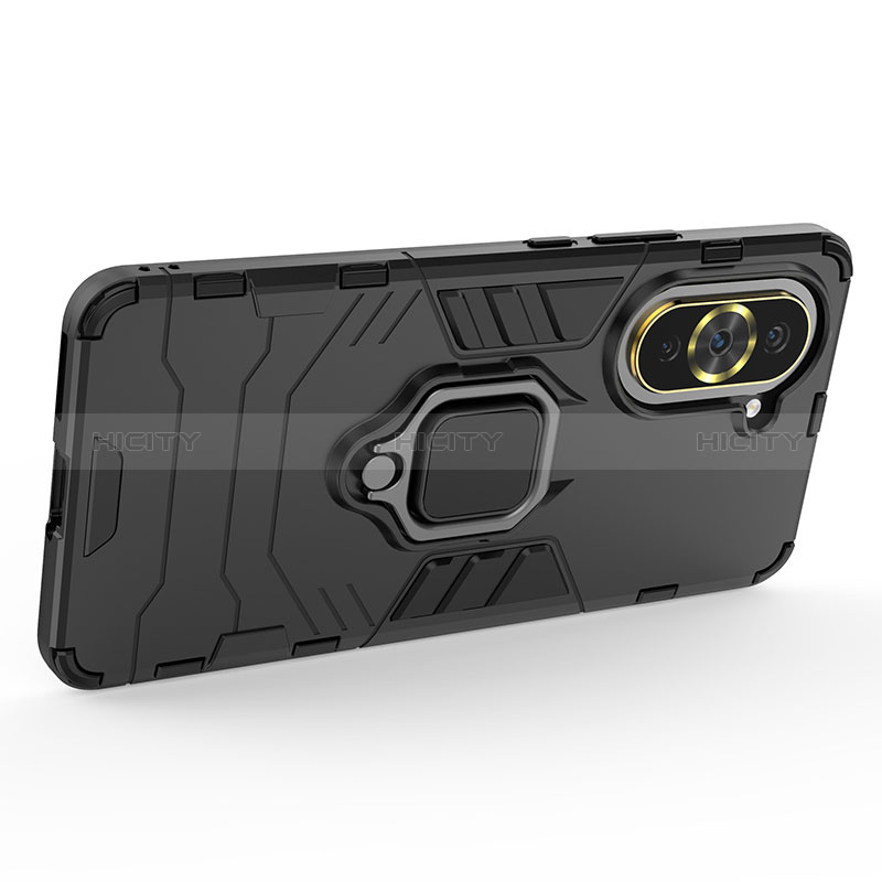 Custodia Silicone e Plastica Opaca Cover con Magnetico Anello Supporto KC1 per Huawei Nova 10 Pro