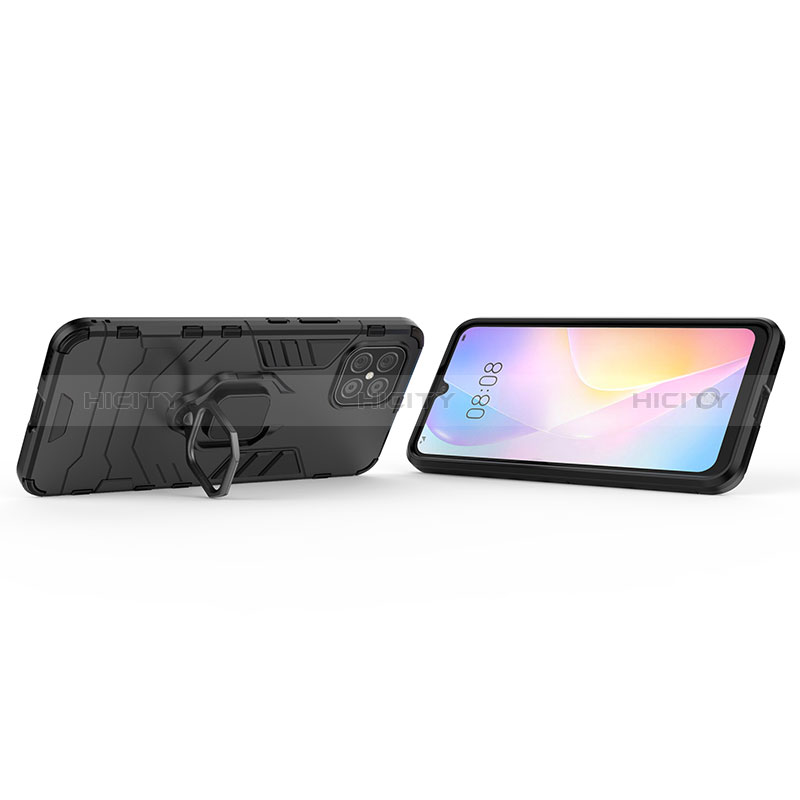 Custodia Silicone e Plastica Opaca Cover con Magnetico Anello Supporto KC1 per Huawei Nova 8 SE 4G