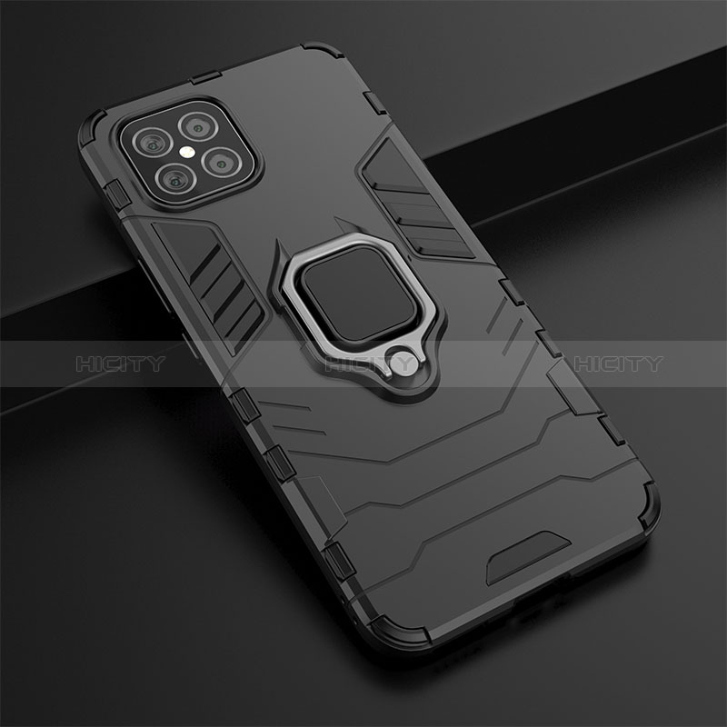 Custodia Silicone e Plastica Opaca Cover con Magnetico Anello Supporto KC1 per Huawei Nova 8 SE 4G