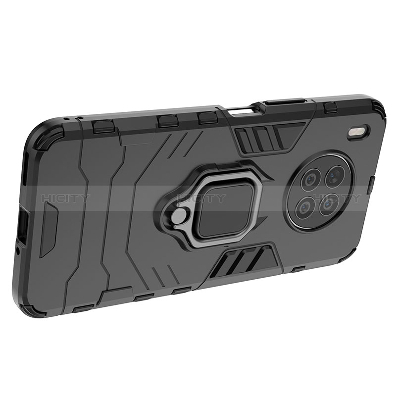 Custodia Silicone e Plastica Opaca Cover con Magnetico Anello Supporto KC1 per Huawei Nova 8i