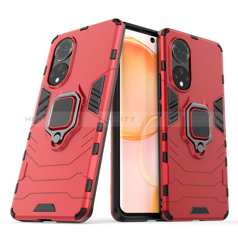 Custodia Silicone e Plastica Opaca Cover con Magnetico Anello Supporto KC1 per Huawei Nova 9