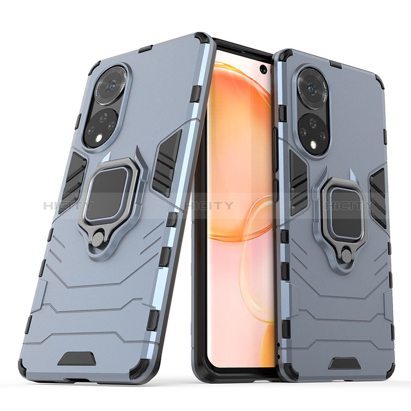 Custodia Silicone e Plastica Opaca Cover con Magnetico Anello Supporto KC1 per Huawei Nova 9