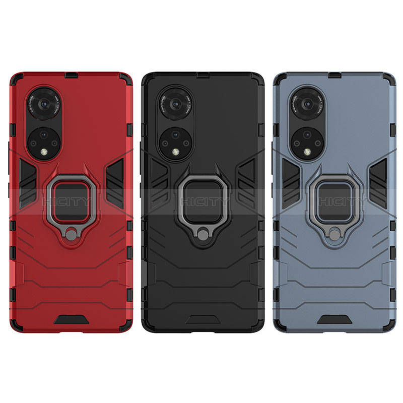 Custodia Silicone e Plastica Opaca Cover con Magnetico Anello Supporto KC1 per Huawei Nova 9 Pro