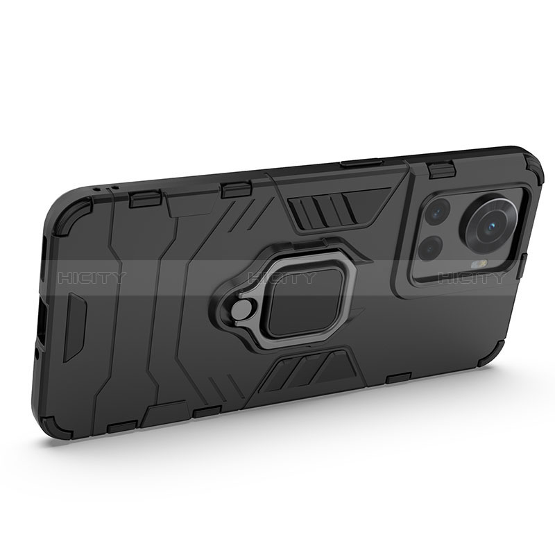 Custodia Silicone e Plastica Opaca Cover con Magnetico Anello Supporto KC1 per OnePlus 10R 5G