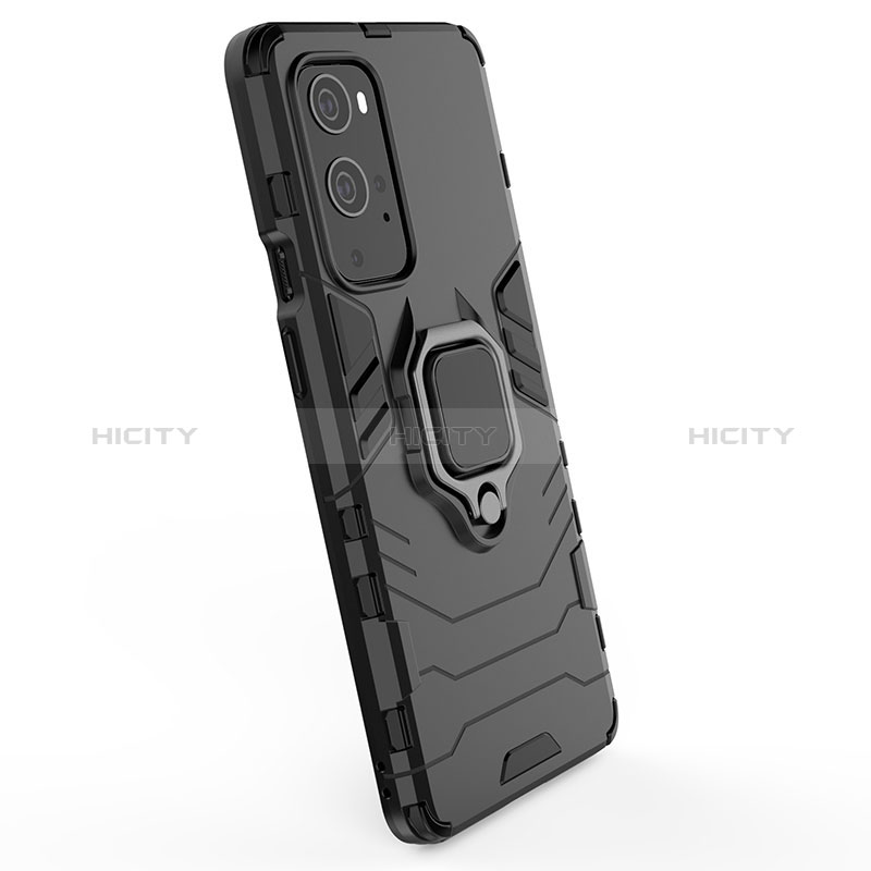 Custodia Silicone e Plastica Opaca Cover con Magnetico Anello Supporto KC1 per OnePlus 9 Pro 5G