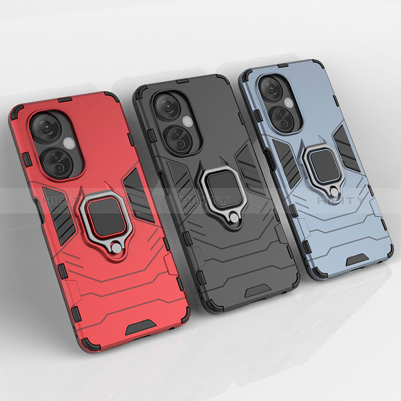 Custodia Silicone e Plastica Opaca Cover con Magnetico Anello Supporto KC1 per OnePlus Nord CE 3 5G