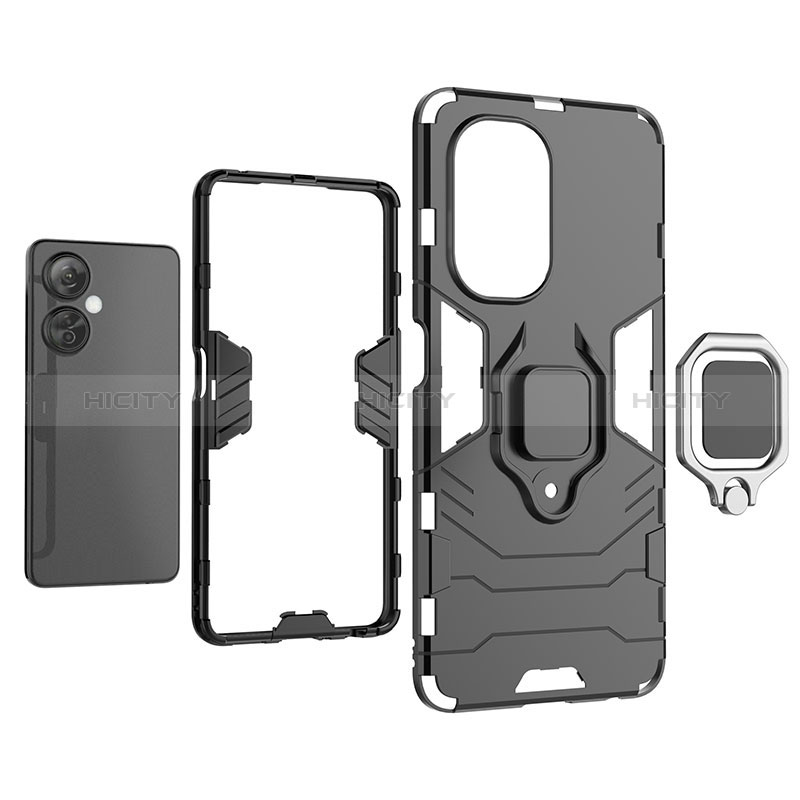 Custodia Silicone e Plastica Opaca Cover con Magnetico Anello Supporto KC1 per OnePlus Nord CE 3 Lite 5G