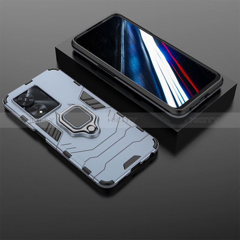 Custodia Silicone e Plastica Opaca Cover con Magnetico Anello Supporto KC1 per Oppo A78 4G