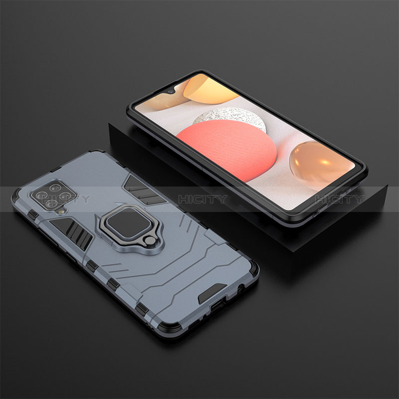 Custodia Silicone e Plastica Opaca Cover con Magnetico Anello Supporto KC1 per Samsung Galaxy A42 5G