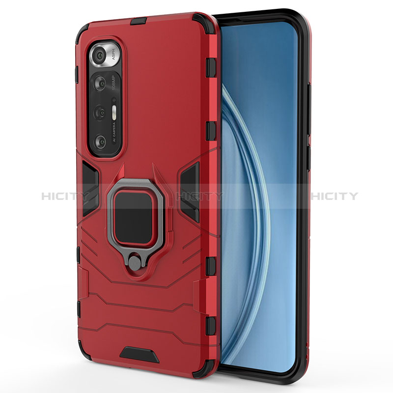 Custodia Silicone e Plastica Opaca Cover con Magnetico Anello Supporto KC1 per Xiaomi Mi 10S 5G