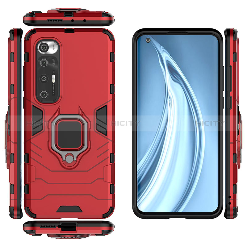 Custodia Silicone e Plastica Opaca Cover con Magnetico Anello Supporto KC1 per Xiaomi Mi 10S 5G