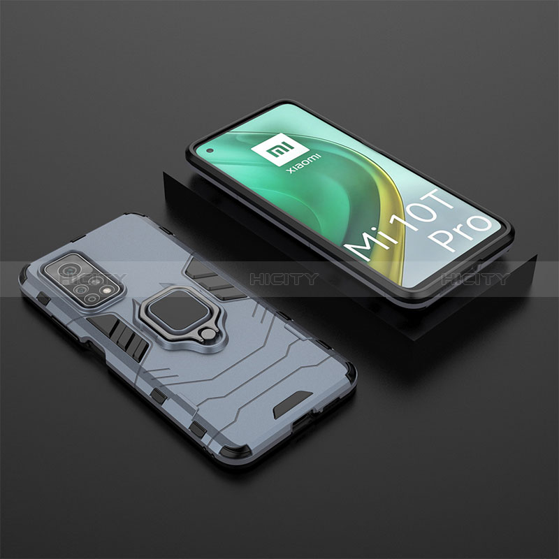 Custodia Silicone e Plastica Opaca Cover con Magnetico Anello Supporto KC1 per Xiaomi Mi 10T Pro 5G