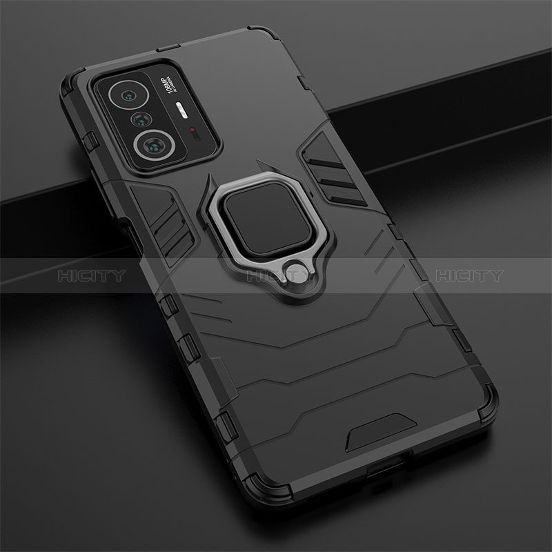 Custodia Silicone e Plastica Opaca Cover con Magnetico Anello Supporto KC1 per Xiaomi Mi 11T 5G