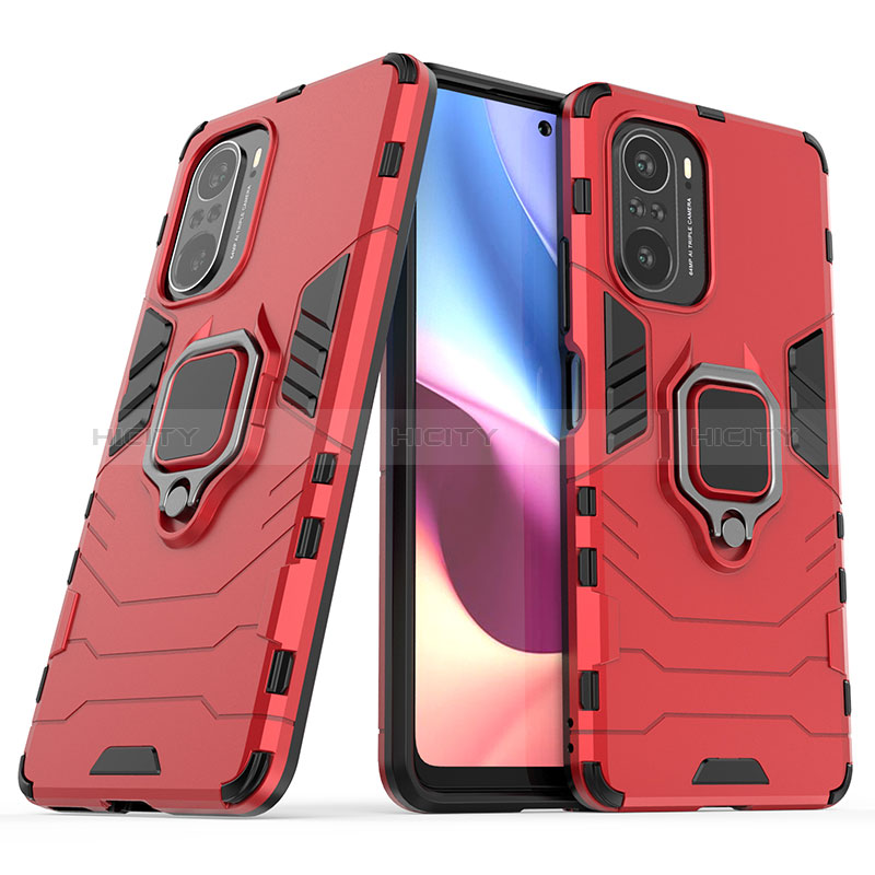 Custodia Silicone e Plastica Opaca Cover con Magnetico Anello Supporto KC1 per Xiaomi Mi 11X Pro 5G