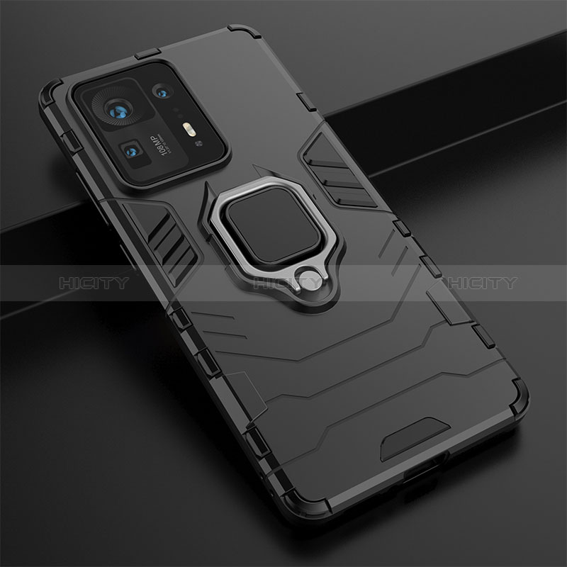 Custodia Silicone e Plastica Opaca Cover con Magnetico Anello Supporto KC1 per Xiaomi Mi Mix 4 5G