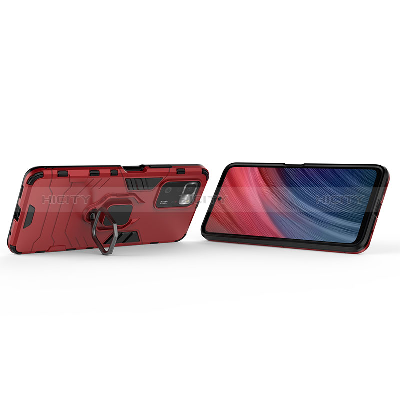 Custodia Silicone e Plastica Opaca Cover con Magnetico Anello Supporto KC1 per Xiaomi Poco X3 GT 5G