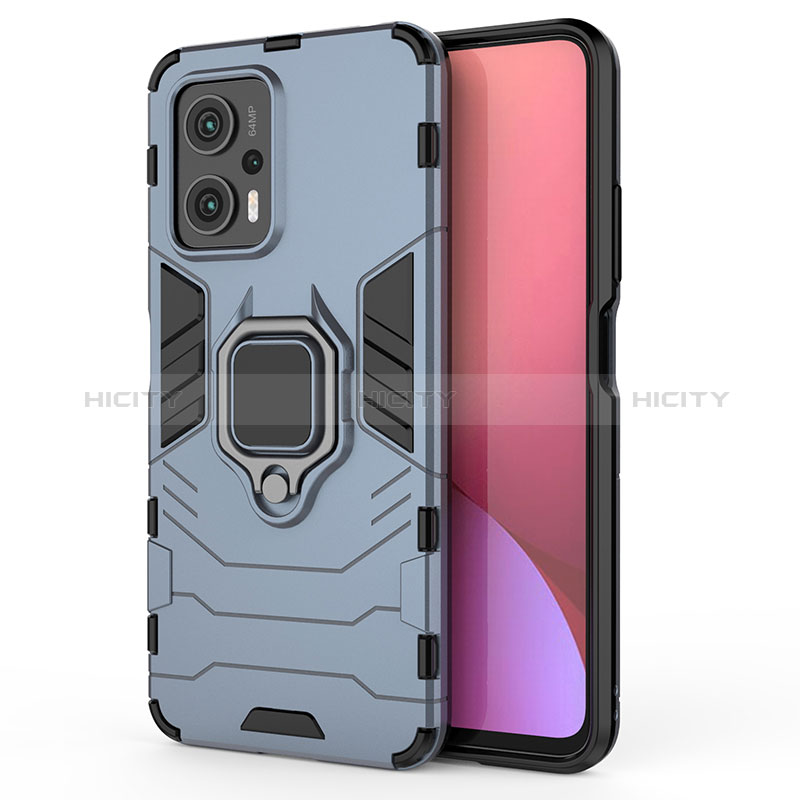 Custodia Silicone e Plastica Opaca Cover con Magnetico Anello Supporto KC1 per Xiaomi Poco X4 GT 5G