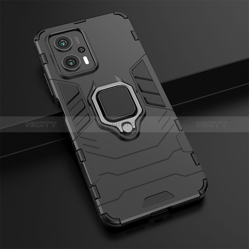 Custodia Silicone e Plastica Opaca Cover con Magnetico Anello Supporto KC1 per Xiaomi Poco X4 GT 5G