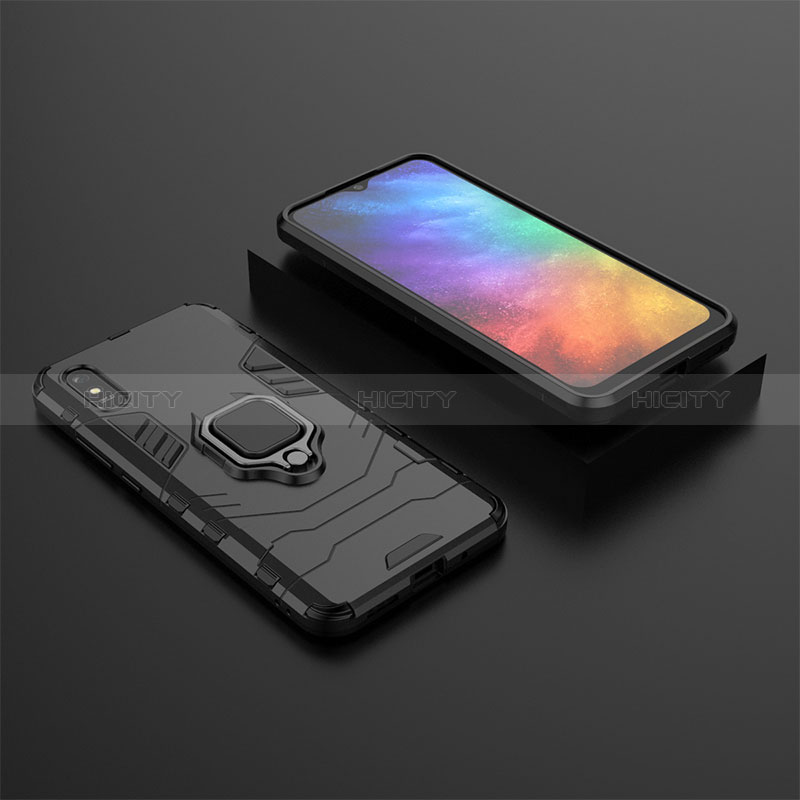 Custodia Silicone e Plastica Opaca Cover con Magnetico Anello Supporto KC1 per Xiaomi Redmi 9i