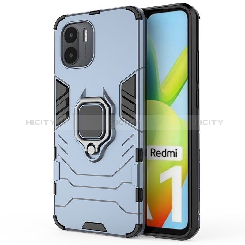 Custodia Silicone e Plastica Opaca Cover con Magnetico Anello Supporto KC1 per Xiaomi Redmi A2 Plus