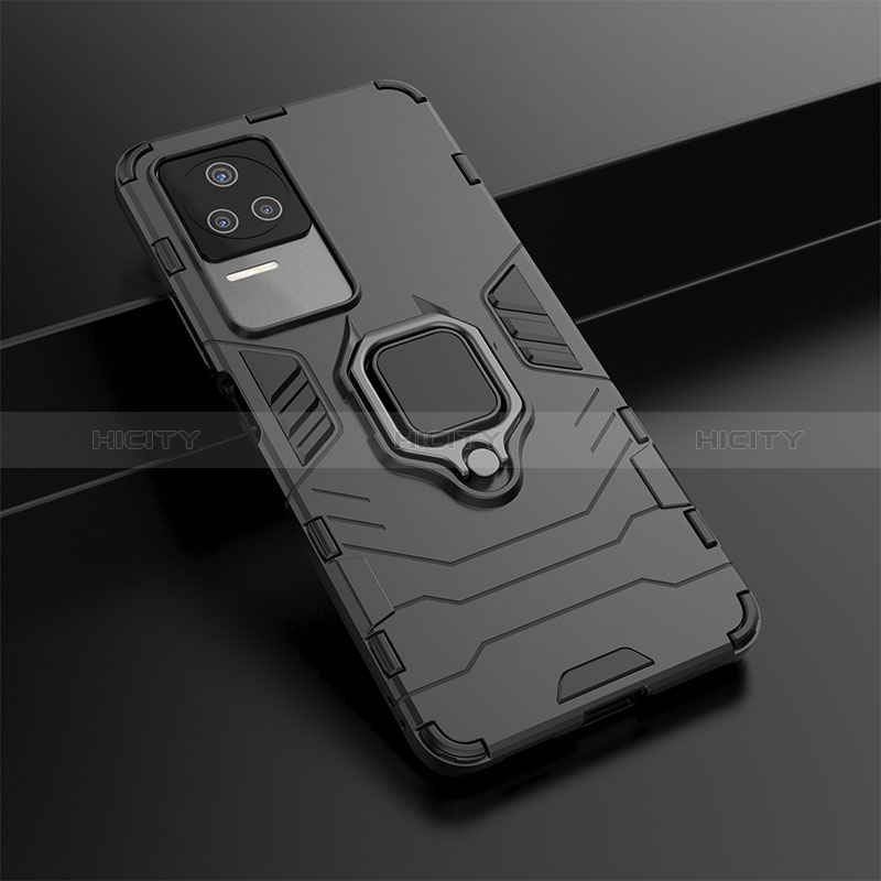 Custodia Silicone e Plastica Opaca Cover con Magnetico Anello Supporto KC1 per Xiaomi Redmi K50 Pro 5G