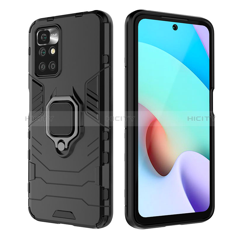 Custodia Silicone e Plastica Opaca Cover con Magnetico Anello Supporto KC1 per Xiaomi Redmi Note 11 4G (2021)