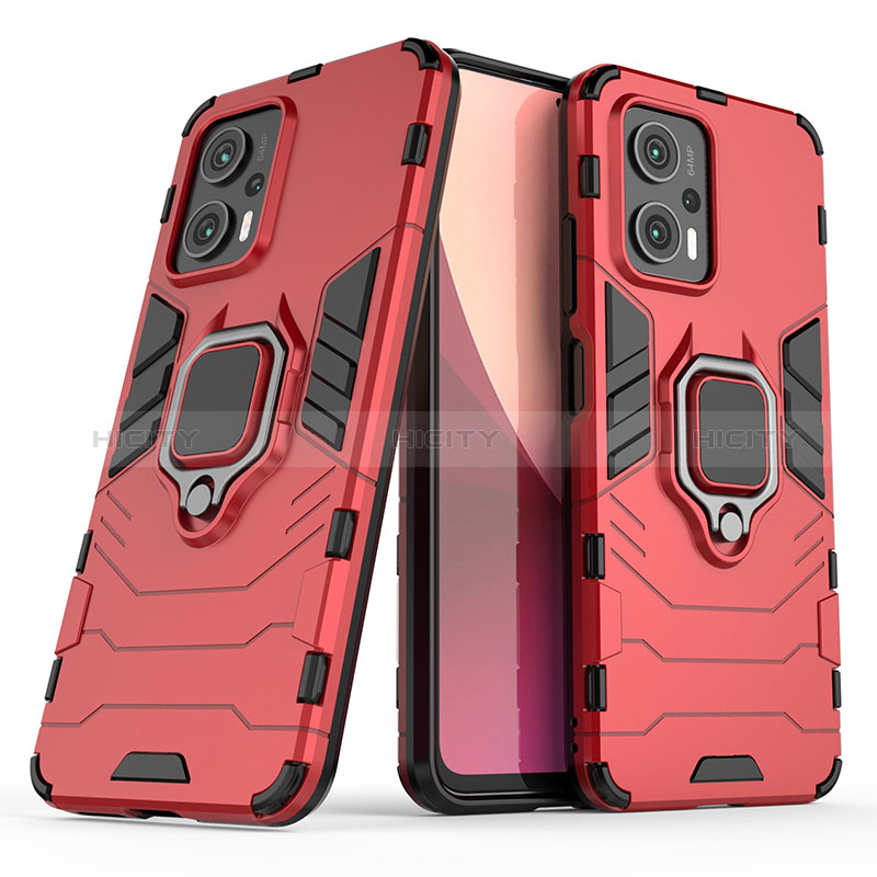 Custodia Silicone e Plastica Opaca Cover con Magnetico Anello Supporto KC1 per Xiaomi Redmi Note 11T Pro 5G