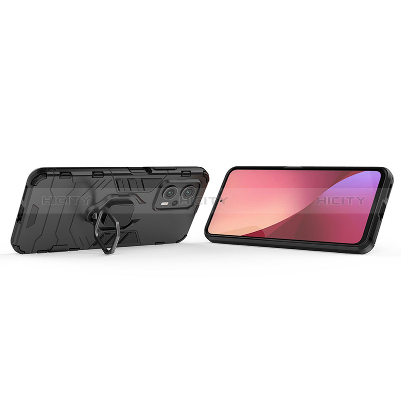 Custodia Silicone e Plastica Opaca Cover con Magnetico Anello Supporto KC1 per Xiaomi Redmi Note 11T Pro 5G