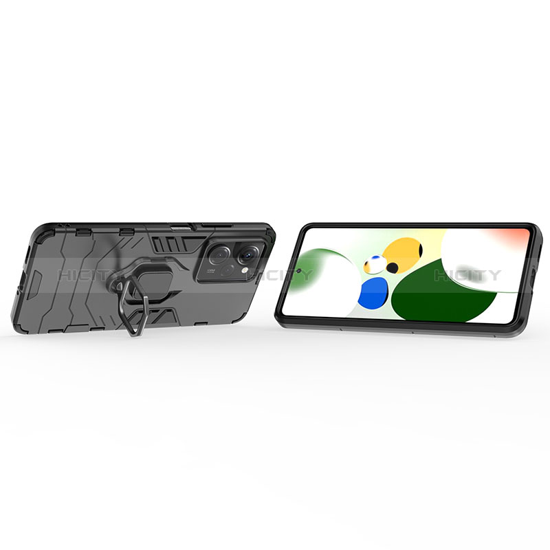 Custodia Silicone e Plastica Opaca Cover con Magnetico Anello Supporto KC1 per Xiaomi Redmi Note 12 Pro Speed 5G