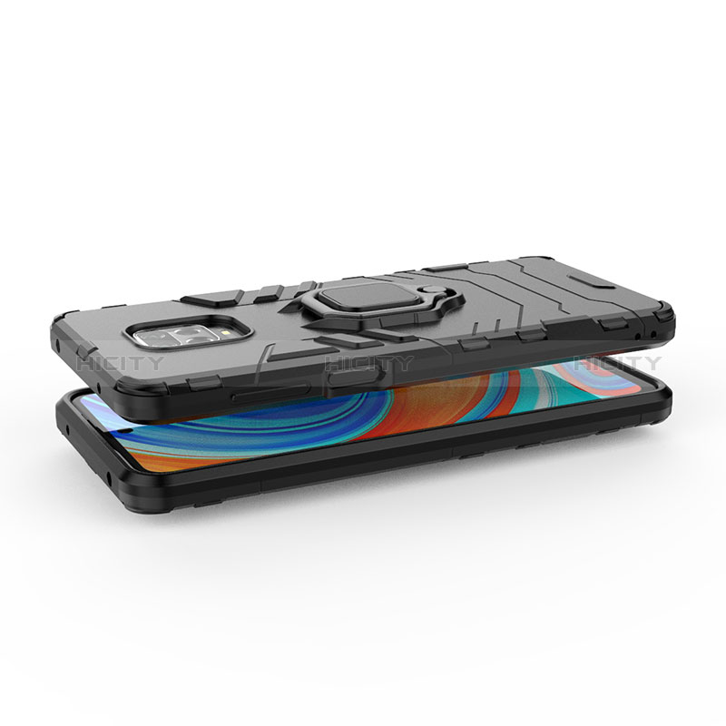 Custodia Silicone e Plastica Opaca Cover con Magnetico Anello Supporto KC1 per Xiaomi Redmi Note 9S