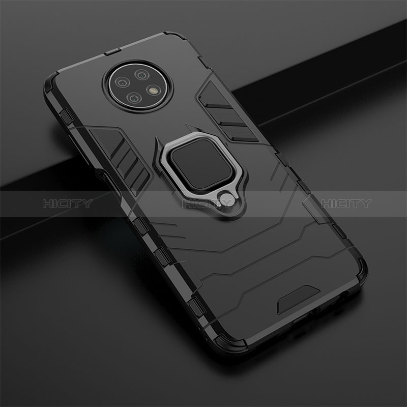 Custodia Silicone e Plastica Opaca Cover con Magnetico Anello Supporto KC1 per Xiaomi Redmi Note 9T 5G