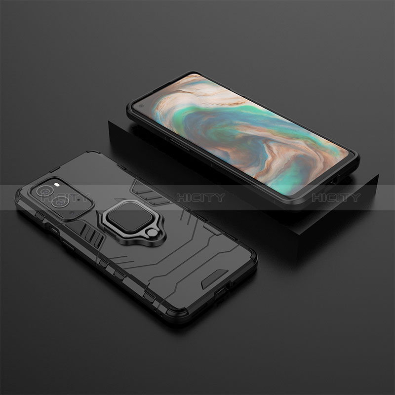 Custodia Silicone e Plastica Opaca Cover con Magnetico Anello Supporto KC2 per OnePlus 9 Pro 5G