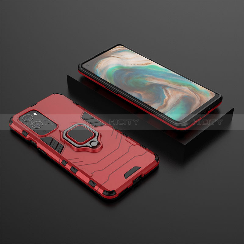 Custodia Silicone e Plastica Opaca Cover con Magnetico Anello Supporto KC2 per OnePlus 9 Pro 5G