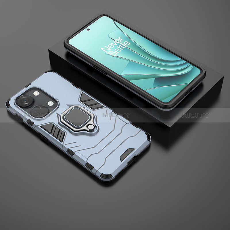 Custodia Silicone e Plastica Opaca Cover con Magnetico Anello Supporto KC2 per OnePlus Ace 2V 5G