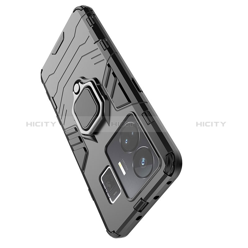 Custodia Silicone e Plastica Opaca Cover con Magnetico Anello Supporto KC2 per Realme GT Neo6 5G