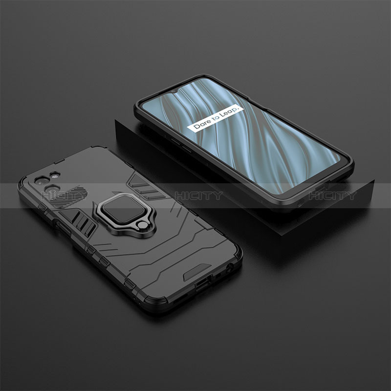 Custodia Silicone e Plastica Opaca Cover con Magnetico Anello Supporto KC2 per Realme V11s 5G