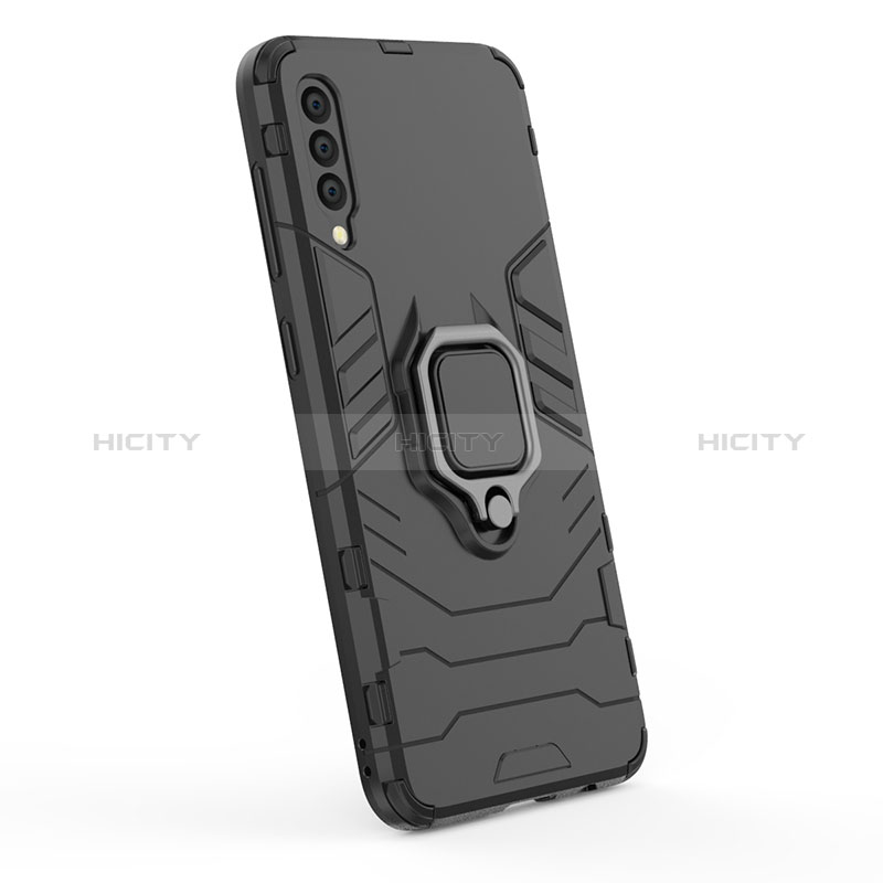 Custodia Silicone e Plastica Opaca Cover con Magnetico Anello Supporto KC2 per Samsung Galaxy A50