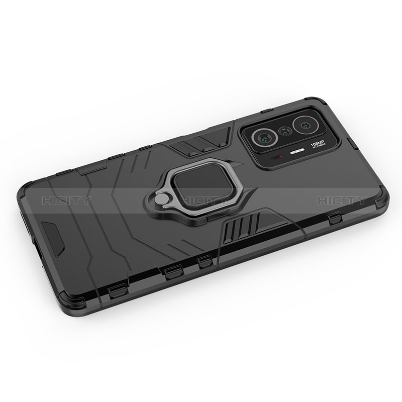 Custodia Silicone e Plastica Opaca Cover con Magnetico Anello Supporto KC2 per Xiaomi Mi 11T Pro 5G