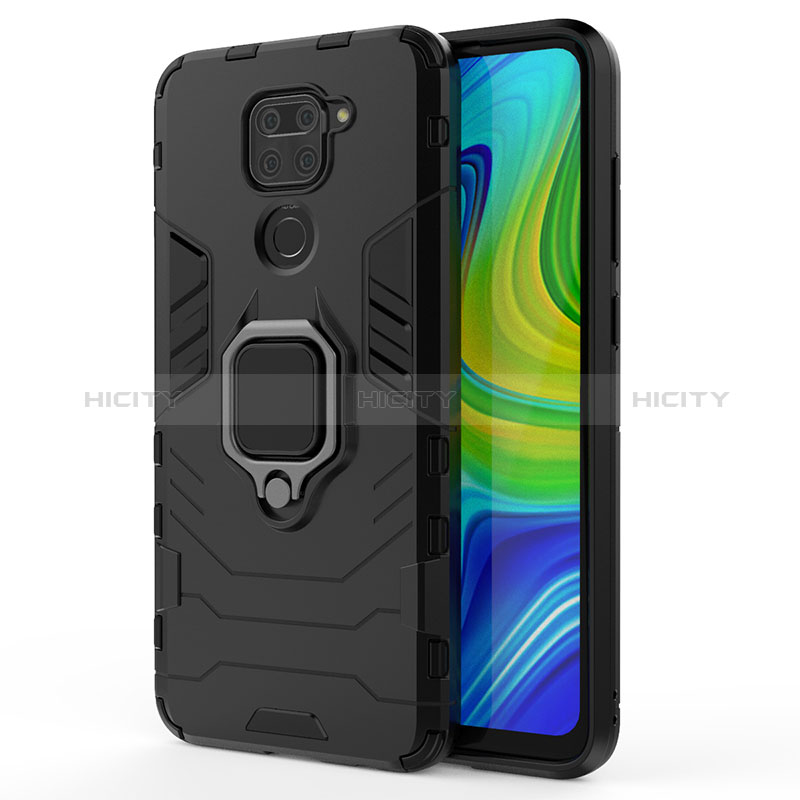 Custodia Silicone e Plastica Opaca Cover con Magnetico Anello Supporto KC2 per Xiaomi Redmi Note 9