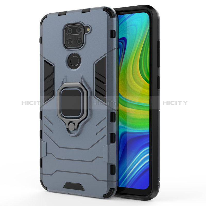 Custodia Silicone e Plastica Opaca Cover con Magnetico Anello Supporto KC2 per Xiaomi Redmi Note 9