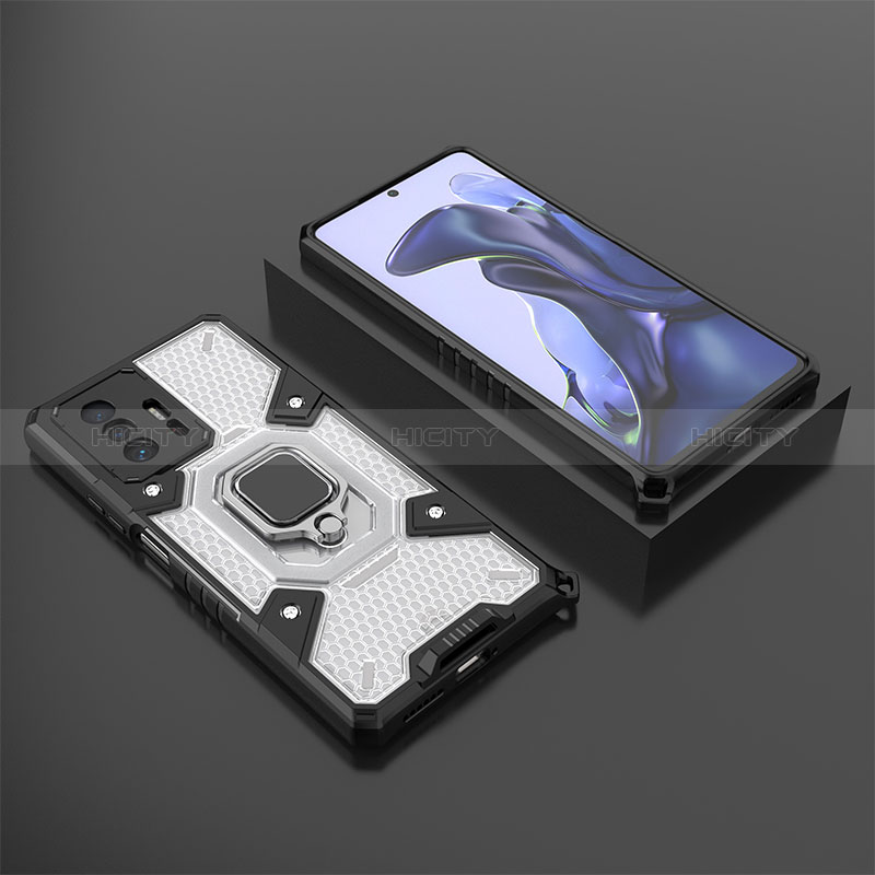 Custodia Silicone e Plastica Opaca Cover con Magnetico Anello Supporto KC3 per Xiaomi Mi 11T 5G