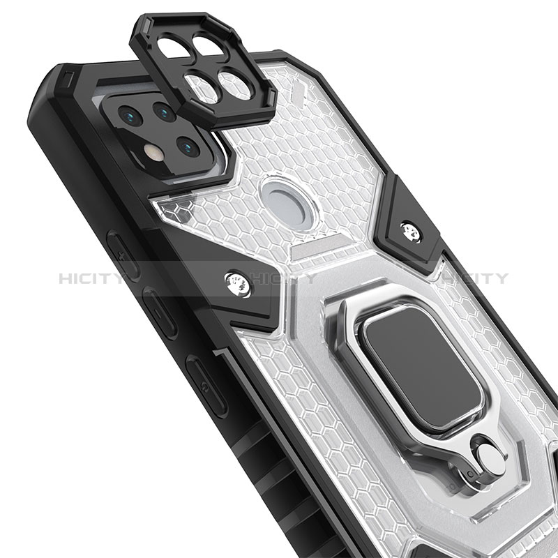 Custodia Silicone e Plastica Opaca Cover con Magnetico Anello Supporto KC3 per Xiaomi Redmi 10A 4G