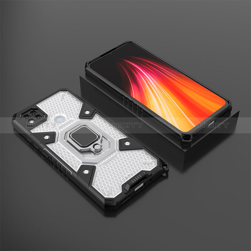 Custodia Silicone e Plastica Opaca Cover con Magnetico Anello Supporto KC3 per Xiaomi Redmi 9 Activ