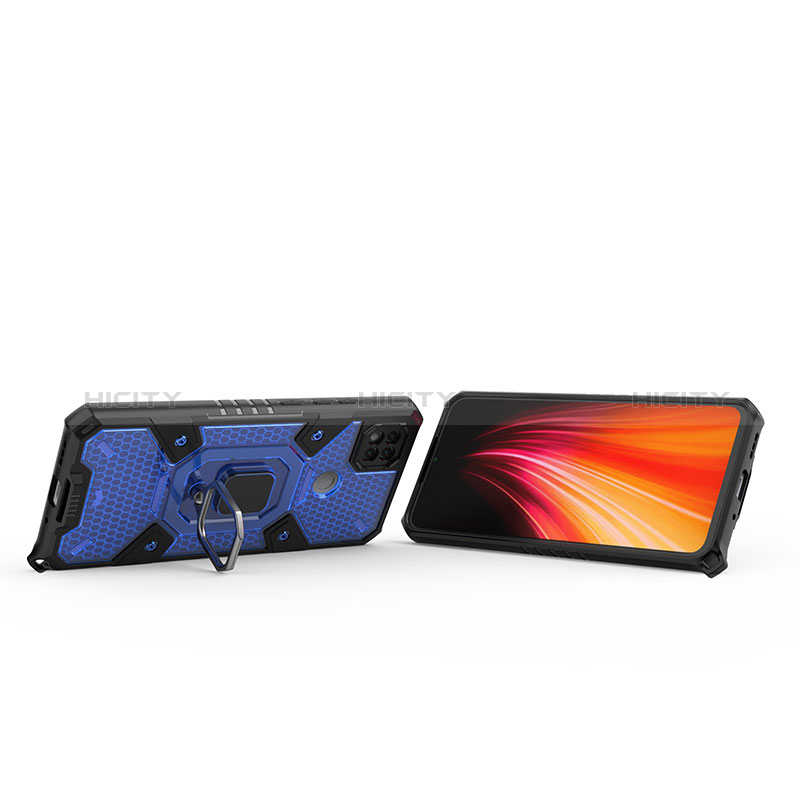 Custodia Silicone e Plastica Opaca Cover con Magnetico Anello Supporto KC3 per Xiaomi Redmi 9 Activ