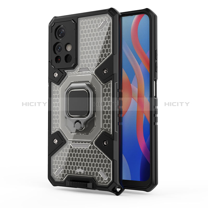 Custodia Silicone e Plastica Opaca Cover con Magnetico Anello Supporto KC3 per Xiaomi Redmi Note 11S 5G