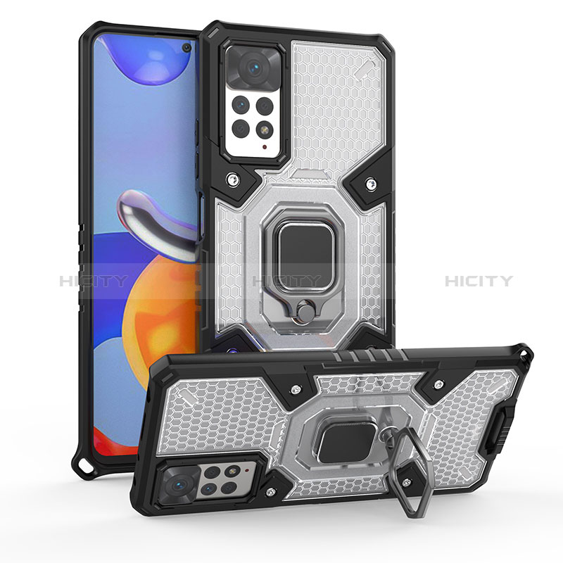 Custodia Silicone e Plastica Opaca Cover con Magnetico Anello Supporto KC3 per Xiaomi Redmi Note 12 Pro 4G