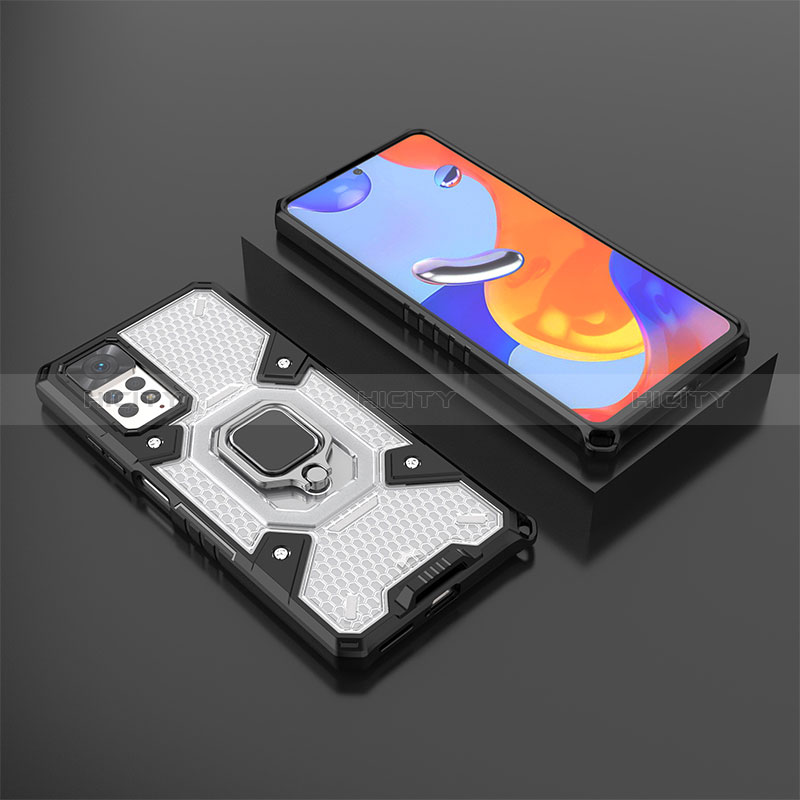 Custodia Silicone e Plastica Opaca Cover con Magnetico Anello Supporto KC3 per Xiaomi Redmi Note 12 Pro 4G